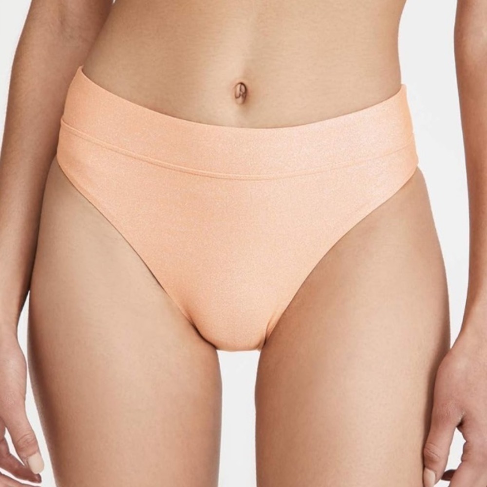 NWT Pilyq PQ Swim Women's Citrine High Waist Full Bikini Bottoms